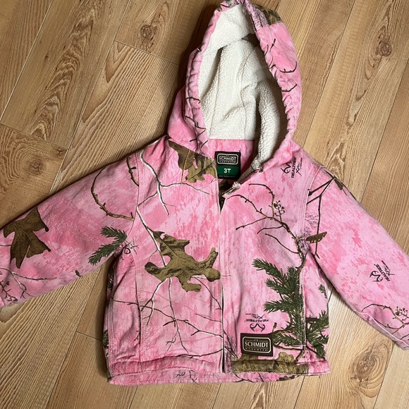 CE Schmidt Workwear For Kids Jacket PINK Camo Realtree - Picture 1 of 4